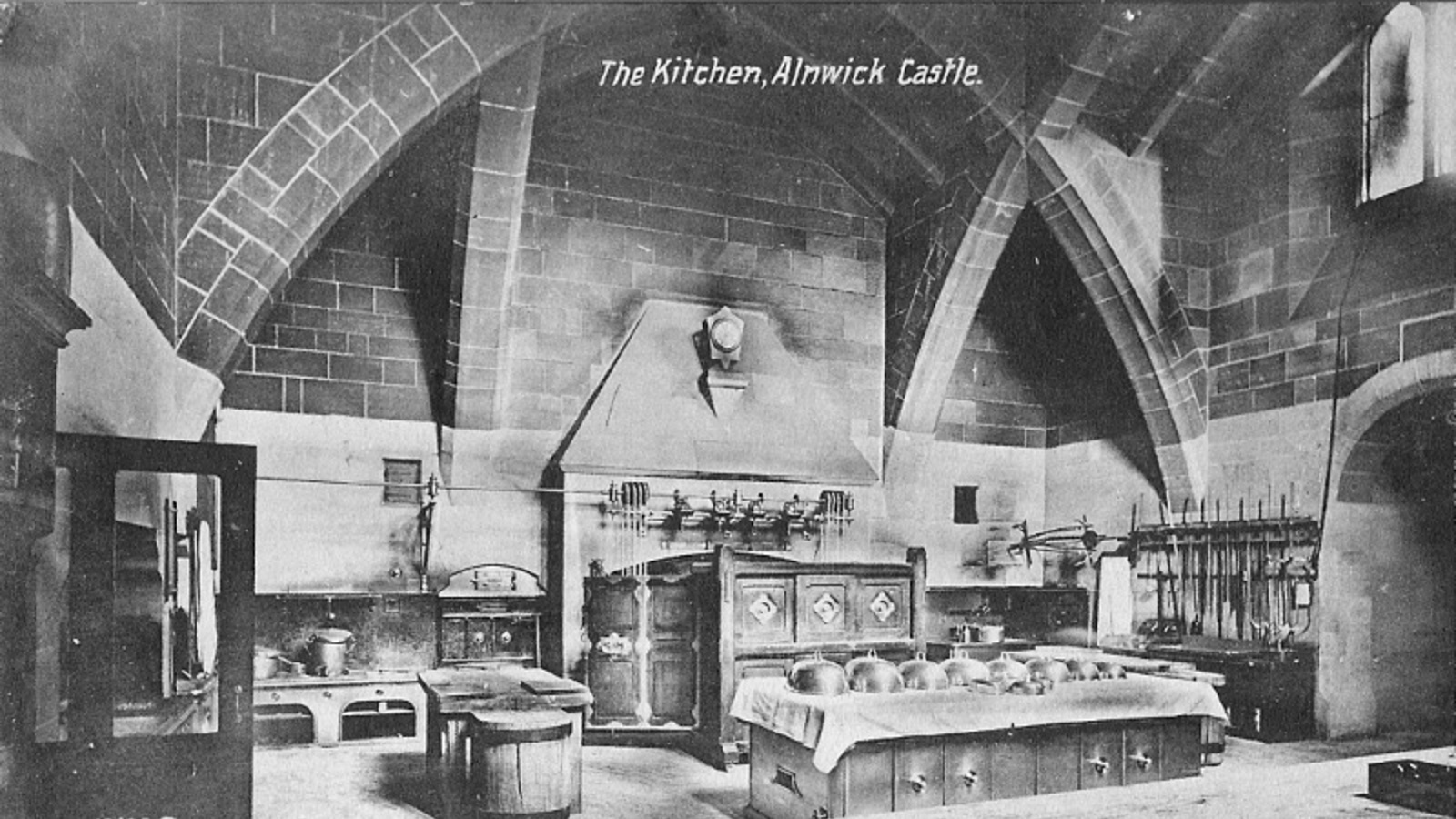Photograph Of Alnwick Castle Kitchen, 1910 (579 Bailiffgate Museum)