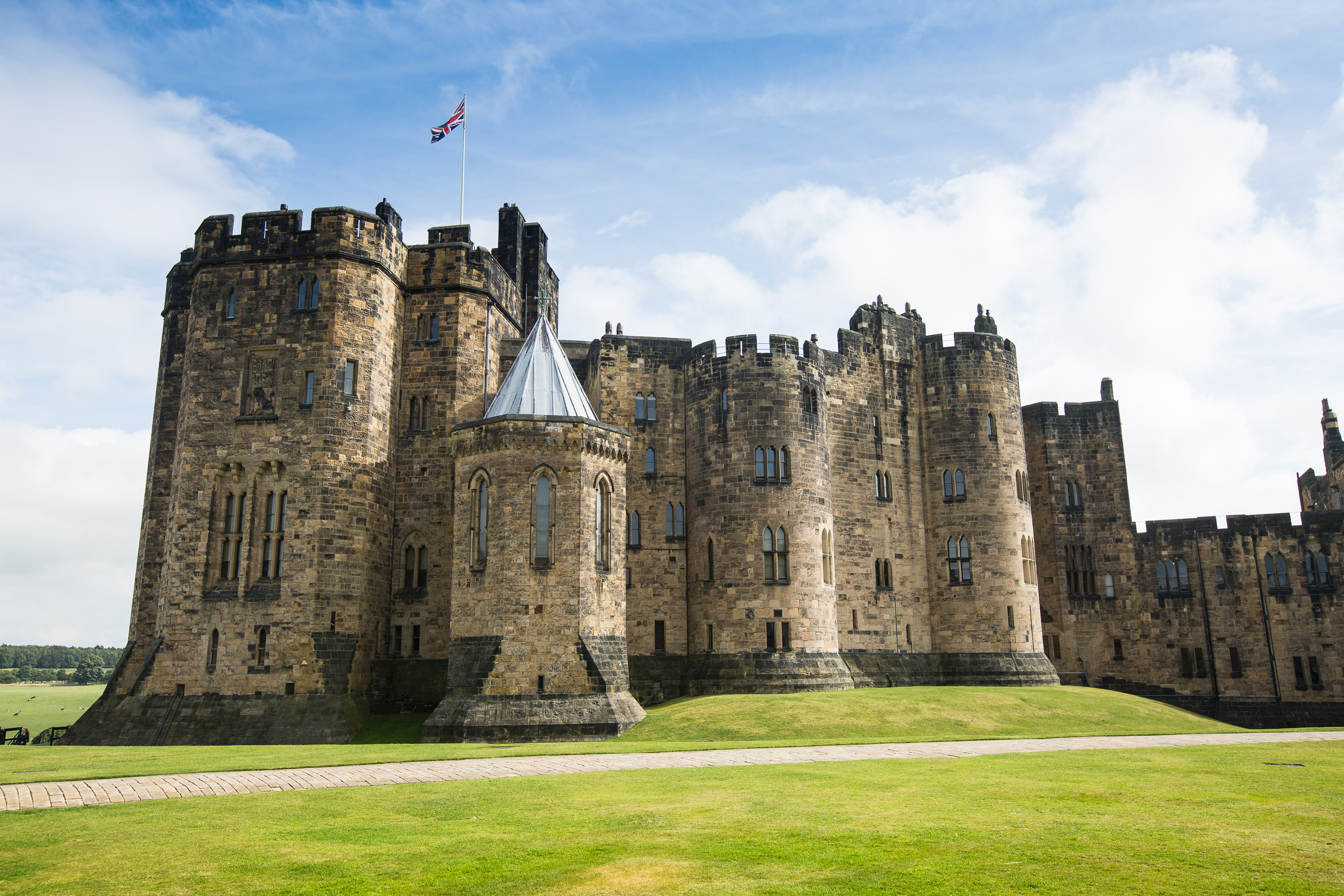 Alnwick Castle View From Outer Bailey